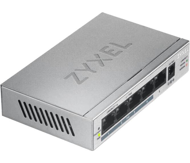 ZYXEL GS1005-HP 5 Port Gigabit PoE+ unmanaged desktop 60W GS1005HP-EU0101F - 1048141 - zdjęcie 3